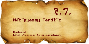 Négyessy Teréz névjegykártya