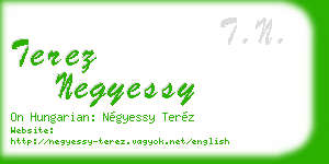 terez negyessy business card